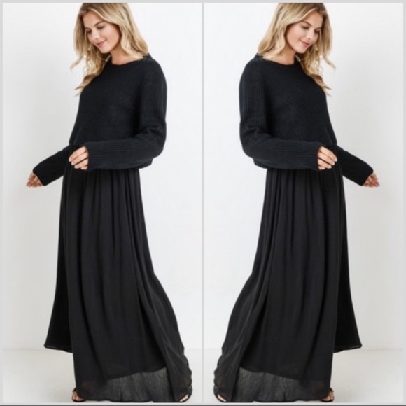 Des Feli Dresses & Skirts - Maxi Dress Sweater Top